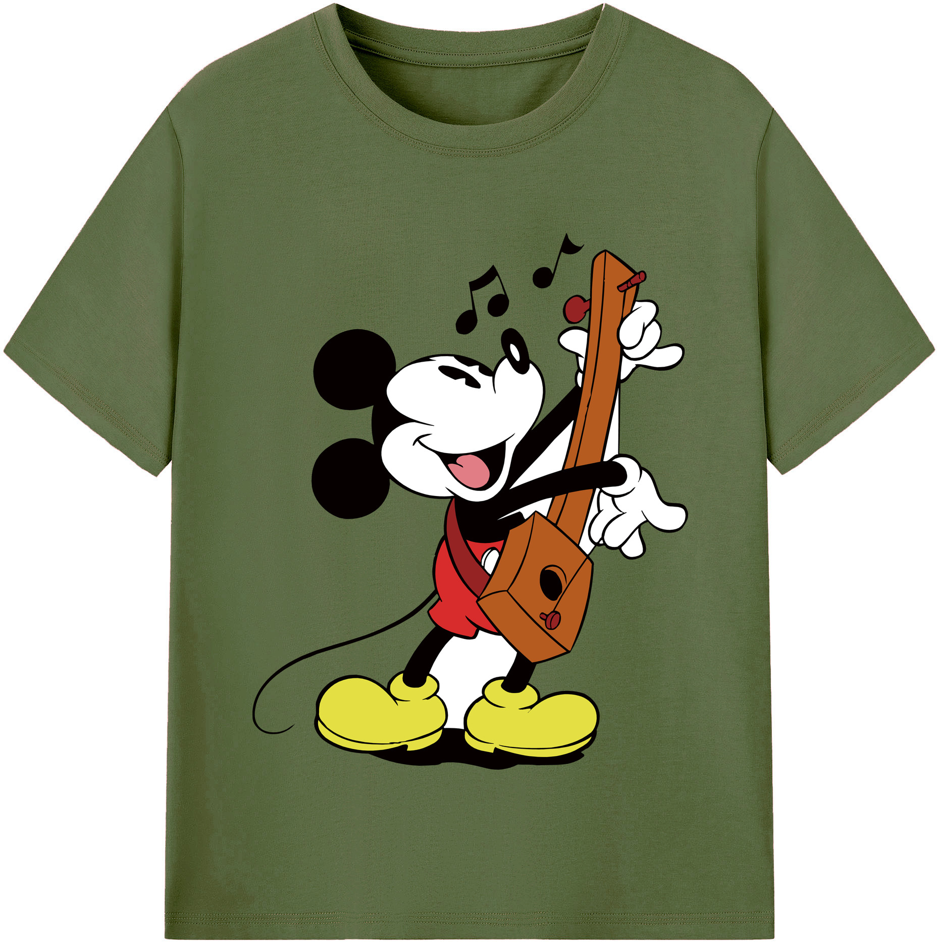 （画像用） ミッキーマウス Mickey Mouse 綿100％半袖Tシャツ（フロントプリント）